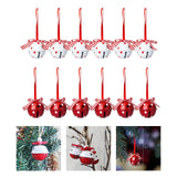 Maxbell 12x Bells Pendant Pendant Elements Craft for Christmas Tree Ornament Snowflake