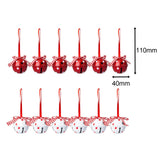 Maxbell 12x Bells Pendant Pendant Elements Craft for Christmas Tree Ornament Snowflake