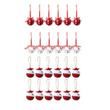 Maxbell 12x Bells Pendant Pendant Elements Craft for Christmas Tree Ornament Snowflake