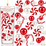 Maxbell Floating Candles Material Cabinet Home DIY Christmas Vase Filler Pearl style A