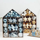 Maxbell 73x Christmas Ball Ornament Christmas Tree Ornaments Balls for Birthday blue
