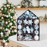 Maxbell 73x Christmas Ball Ornament Christmas Tree Ornaments Balls for Birthday blue