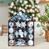 Maxbell 73x Christmas Ball Ornament Christmas Tree Ornaments Balls for Birthday blue