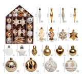 Maxbell 73x Christmas Ball Ornament Christmas Tree Ornaments Balls for Birthday Aureate