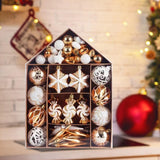 Maxbell 73x Christmas Ball Ornament Christmas Tree Ornaments Balls for Birthday Aureate
