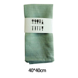 Maxbell 3 Pieces Washable Cloth Napkins Dining Table Mat Tableware Mat for Decor Green