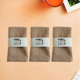 Maxbell 3 Pieces Washable Cloth Napkins Dining Table Mat Tableware Mat for Decor Khaki