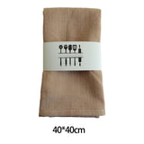 Maxbell 3 Pieces Washable Cloth Napkins Dining Table Mat Tableware Mat for Decor Khaki