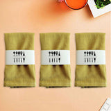 Maxbell 3 Pieces Washable Cloth Napkins Dining Table Mat Tableware Mat for Decor Yellow