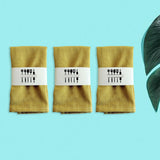 Maxbell 3 Pieces Washable Cloth Napkins Dining Table Mat Tableware Mat for Decor Yellow