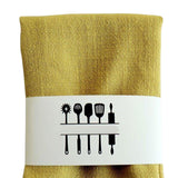 Maxbell 3 Pieces Washable Cloth Napkins Dining Table Mat Tableware Mat for Decor Yellow