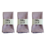 Maxbell 3 Pieces Washable Cloth Napkins Dining Table Mat Tableware Mat for Decor Lilac