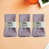 Maxbell 3 Pieces Washable Cloth Napkins Dining Table Mat Tableware Mat for Decor Lilac