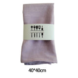Maxbell 3 Pieces Washable Cloth Napkins Dining Table Mat Tableware Mat for Decor Lilac