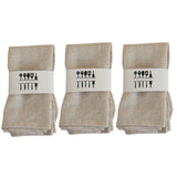 Maxbell 3 Pieces Washable Cloth Napkins Dining Table Mat Tableware Mat for Decor Apricot