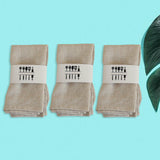 Maxbell 3 Pieces Washable Cloth Napkins Dining Table Mat Tableware Mat for Decor Apricot