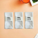 Maxbell 3 Pieces Washable Cloth Napkins Dining Table Mat Tableware Mat for Decor White