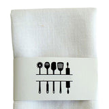 Maxbell 3 Pieces Washable Cloth Napkins Dining Table Mat Tableware Mat for Decor White