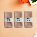 Maxbell 3 Pieces Washable Cloth Napkins Dining Table Mat Tableware Mat for Decor Pink