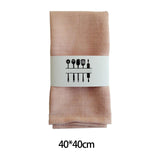 Maxbell 3 Pieces Washable Cloth Napkins Dining Table Mat Tableware Mat for Decor Pink