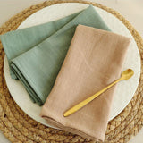 Maxbell 3 Pieces Washable Cloth Napkins Dining Table Mat Tableware Mat for Decor Grey