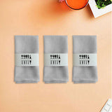 Maxbell 3 Pieces Washable Cloth Napkins Dining Table Mat Tableware Mat for Decor Grey