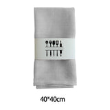 Maxbell 3 Pieces Washable Cloth Napkins Dining Table Mat Tableware Mat for Decor Grey