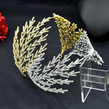 Maxbell Rhinestone Wedding Headband Jewelry Headdress for Birthday Wife Bridesmaid Aureate