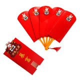 Maxbell Chinese Red Envelopes Hong Bao Red Packet for Birthday New Year Party 6 card slots