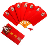 Maxbell Chinese Red Envelopes Hong Bao Red Packet for Birthday New Year Party 8 card slots