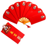 Maxbell Chinese Red Envelopes Hong Bao Red Packet for Birthday New Year Party 10 card slots