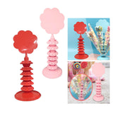 Maxbell Lollipop Holder Multi Layer Round Hole for Birthday Christmas Halloween Red