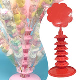 Maxbell Lollipop Holder Multi Layer Round Hole for Birthday Christmas Halloween Red