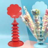 Maxbell Lollipop Holder Multi Layer Round Hole for Birthday Christmas Halloween Red