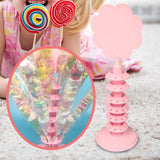 Maxbell Lollipop Holder Multi Layer Round Hole for Birthday Christmas Halloween Pink