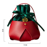 Maxbell Candy Bag Santa Velvet Gift Bags for Holiday christmas Tree Red