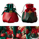 Maxbell Candy Bag Santa Velvet Gift Bags for Holiday christmas Tree Red