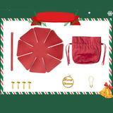 Maxbell Candy Bag Santa Velvet Gift Bags for Holiday christmas Tree Red