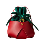 Maxbell Candy Bag Santa Velvet Gift Bags for Holiday christmas Tree Red