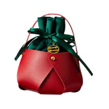 Maxbell Candy Bag Santa Velvet Gift Bags for Holiday christmas Tree Red