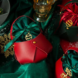 Maxbell Candy Bag Santa Velvet Gift Bags for Holiday christmas Tree Red