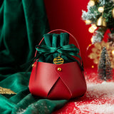 Maxbell Candy Bag Santa Velvet Gift Bags for Holiday christmas Tree Red