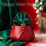 Maxbell Candy Bag Santa Velvet Gift Bags for Holiday christmas Tree Red
