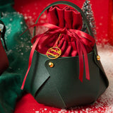 Maxbell Candy Bag Santa Velvet Gift Bags for Holiday christmas Tree Green