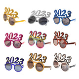 Maxbell New Year Photo Glasses Decorations Photo Prop for Adults Kids Celebration Aureate Pink