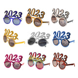 Maxbell New Year Photo Glasses Decorations Photo Prop for Adults Kids Celebration Aureate Pink