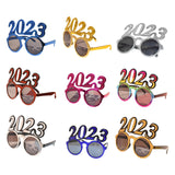 Maxbell New Year Photo Glasses Decorations Photo Prop for Adults Kids Celebration Aureate Pink