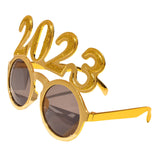 Maxbell New Year Photo Glasses Decorations Photo Prop for Adults Kids Celebration Aureate Pink