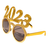 Maxbell New Year Photo Glasses Decorations Photo Prop for Adults Kids Celebration Aureate Pink