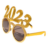 Maxbell New Year Photo Glasses Decorations Photo Prop for Adults Kids Celebration Aureate Pink